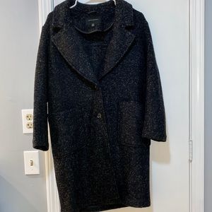 Banana republic factory knit cocoon coat in dark charcoal XS petite
